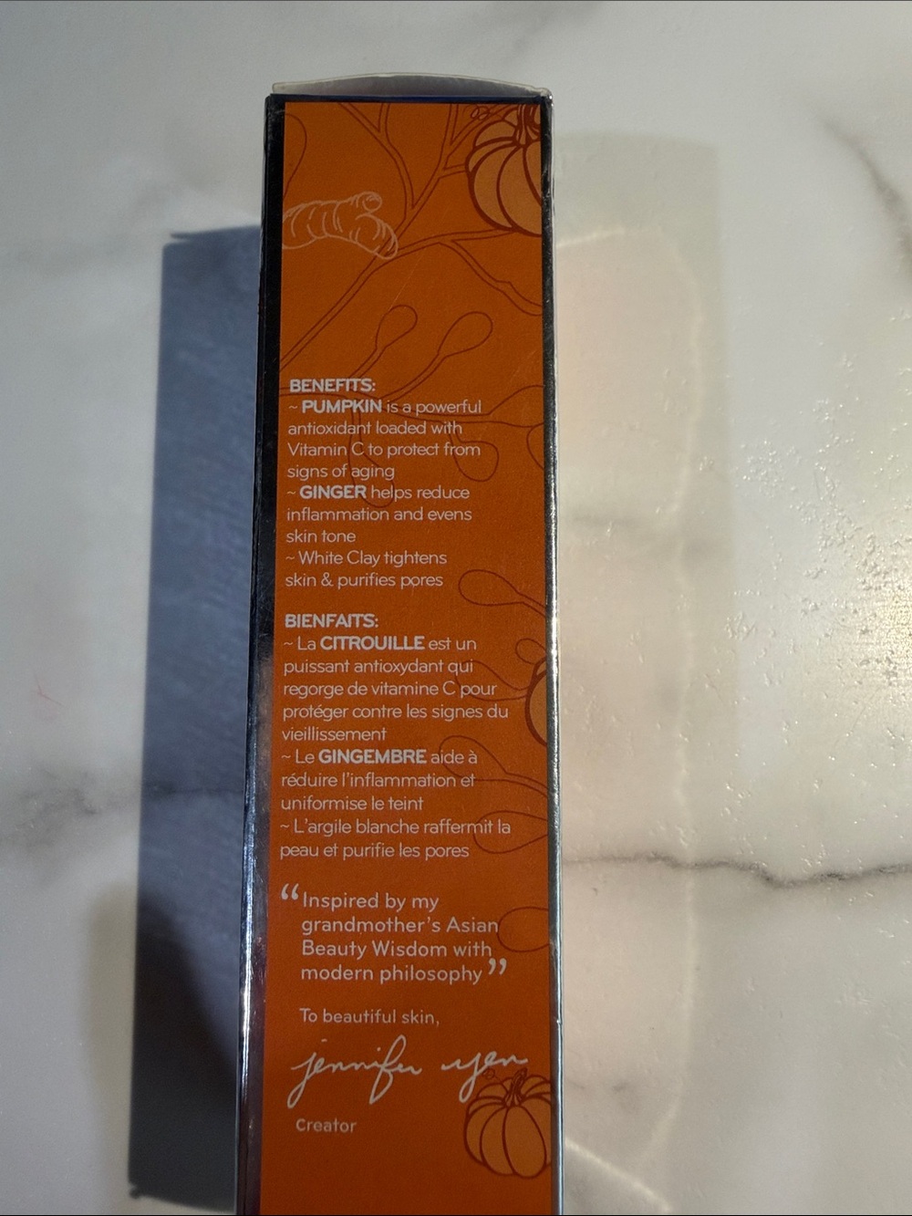 purlisse Pumpkin + Ginger Detoxifying Charcoal Mask - Orange - Picture 4 of 7